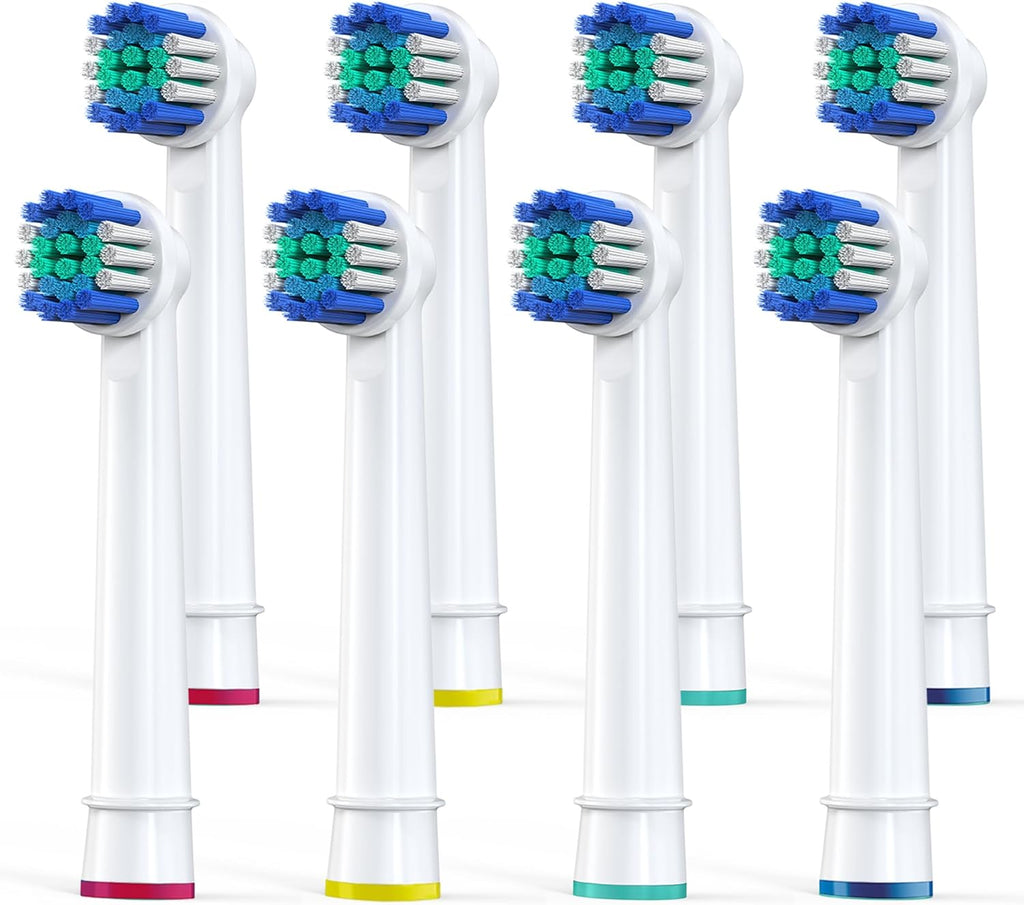 Replacement Toothbrush Heads Compatible with Oral-B Braun, Pack of 8 Professional Precision Clean Electric Toothbrush Replacement Heads for Oral-b 7000, Clean, Oral B Pro 1000, 9600, 500, 3000, 8000