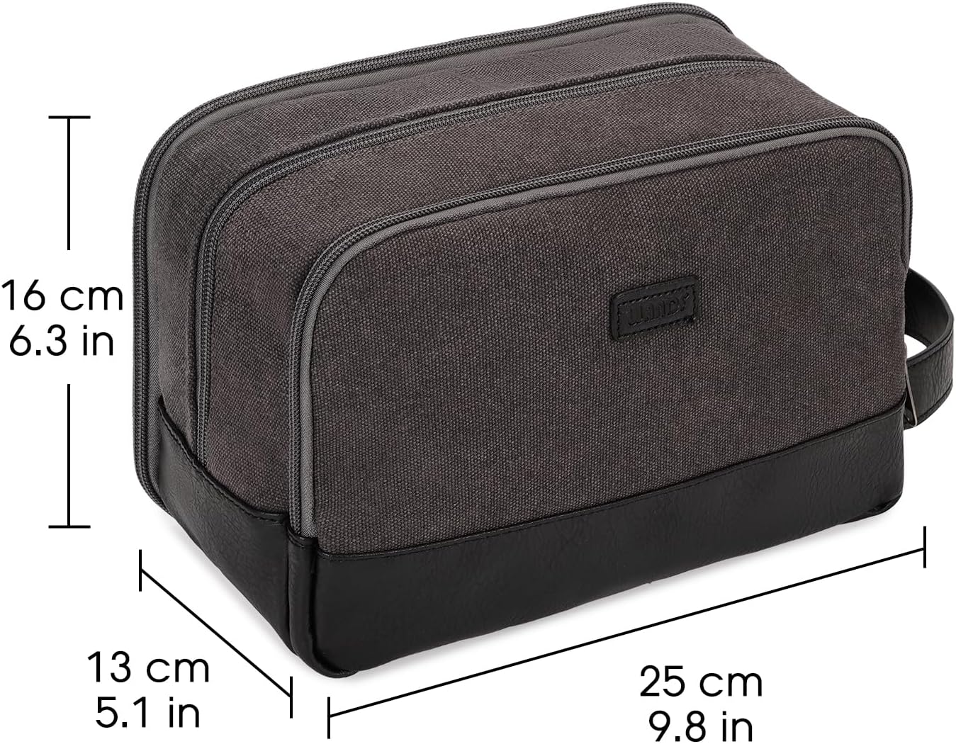 WANDF Travel Toiletry Bag for Men Large Toiletries Shaving Bag Water Resistant Hanging Dopp Kit Travel Accessories Bag for Women Men (Dark Grey)