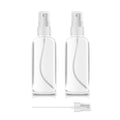 ZEROFIRE 2 Pack Spray Bottles 2oz Clear Plastic Empty Refillable Mini Spritzer for Travel, Cleaning, Gardening, Skin Care Atomizer for Essential Oils, Perfume