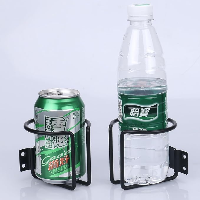 Marinebaby 2 pcs Boat Cup Holder,Stainless Steel Universal Drink Holders,Suitable for Boat,Truck,RV,Tractor,Outdoor Wooden Swing. (Black)