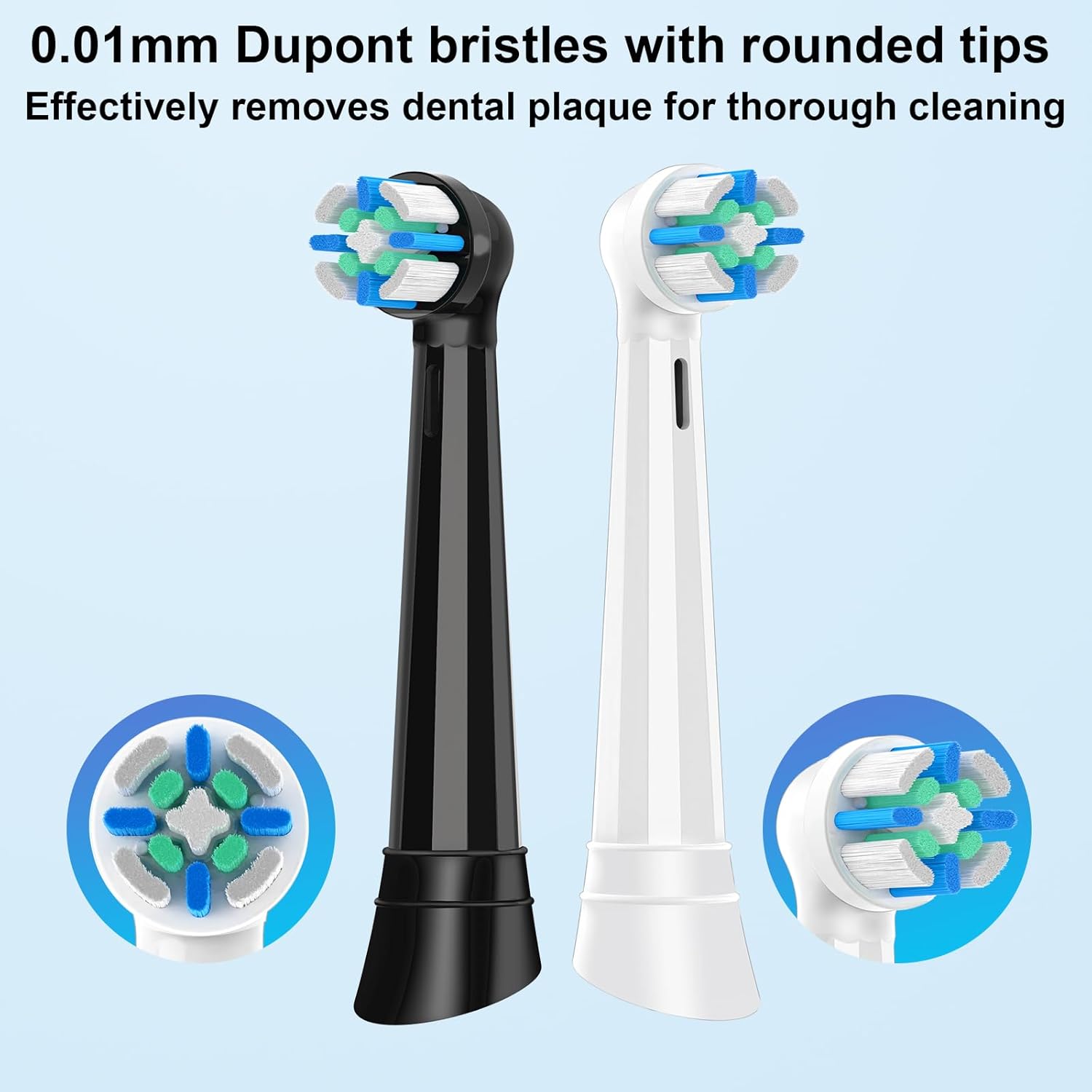 Toothbrush Replacement Heads for IO 2/3/4/5/6/7/8/9/10 Series Electric Toothbrush,Replacement Brush Heads Compatible with Oral B,8 Count