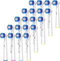 Replacement Brush Heads Compatible with Braun Oral-B, 20pcs Professional Electric Toothbrush Heads for Oral B Replacement Heads Refill Pro100/1000/1500/4000/5000/7000/8000/9600 Etc.