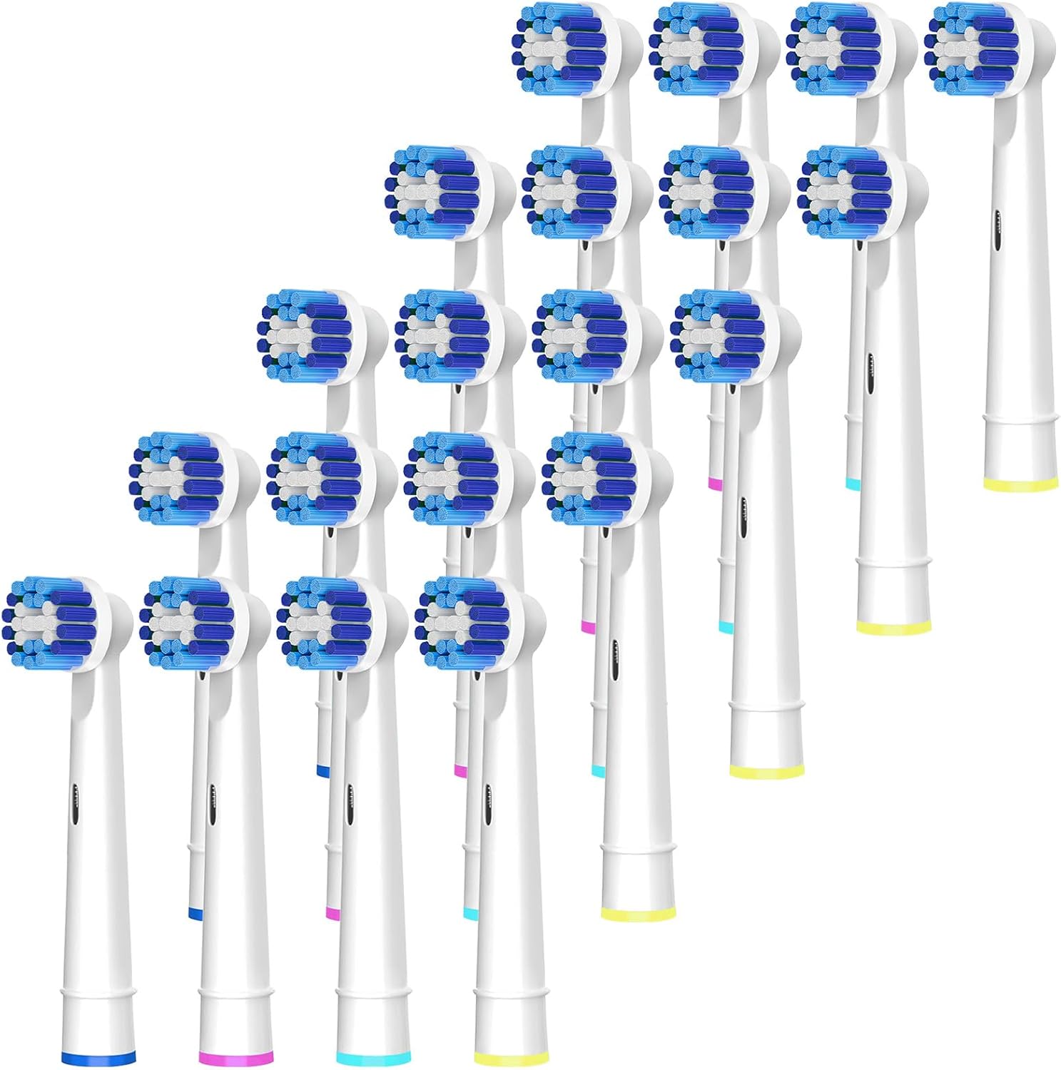 Replacement Brush Heads Compatible with Braun Oral-B, 20pcs Professional Electric Toothbrush Heads for Oral B Replacement Heads Refill Pro100/1000/1500/4000/5000/7000/8000/9600 Etc.