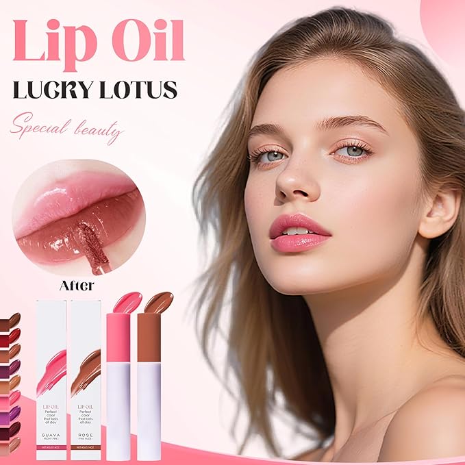 Lips Staining Lip Oil, 2026 New Lip Tint Lips Oil Long-Lasting Moisturizing, Plumping Hydrating Glossy Lip Glosses, Glossy Lip Stain Creamy Texture for Girl and Women (CARAMEL)