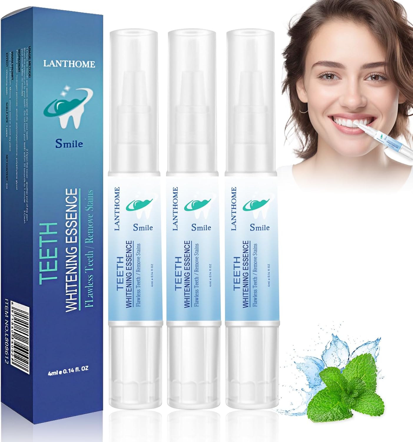Teeth Whitening Essence Pen - 3pcs, Reduces Yellowing & Cleans Teeth Stains for Family Travel