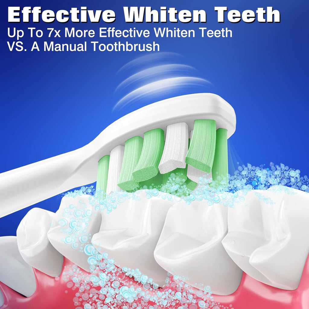 Replacement Heads for Philips Sonicare Toothbrush, Replacement Brush Heads Compatible with Phillips Sonicare Electric Toothbrush, 10-Pack, White