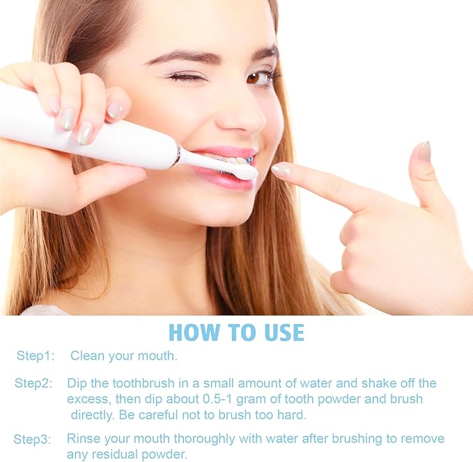 PEGO Adult Tooth Powder, Stain Remover for Teeth - Deep Cleaning Formula, Gentle & Non-Irritating, Effective Plaque Removal, Fresh Breath, Daily Oral Care for Adults (Probiotic)