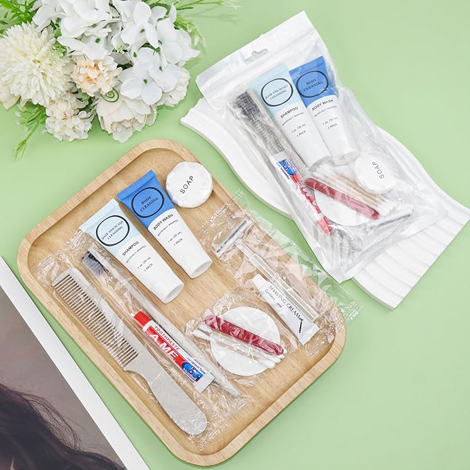 Toiletry Kits Homeless Personal Hygiene Care Package Kits Supplies In Bulk, Disposable Travel Size Essential Women Men Toiletries Set for Hotel,Charity,Camping,Travel (7.1 Inch, 40, Count)