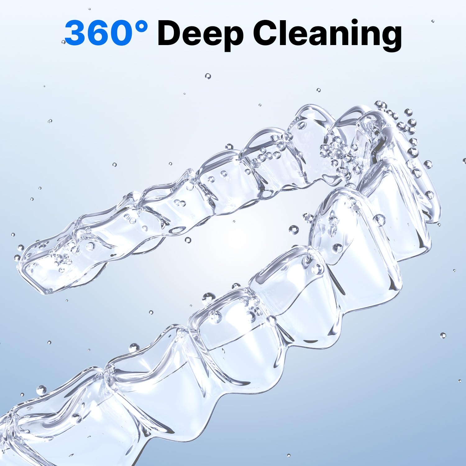 Ultrasonic Retainer Cleaner - UV Dental Cleaning Pod Night Guard Cleaner for Dentures, Aligner, Braces, Toothbrush Heads, Jewelry (Black)