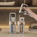 Toothbrush Travel Case Portable Clear Toothbrush Holders with Cover Leakproof Toothbrush & Toothpaste Holder for Traveling School Camping Business Trip Bathroom