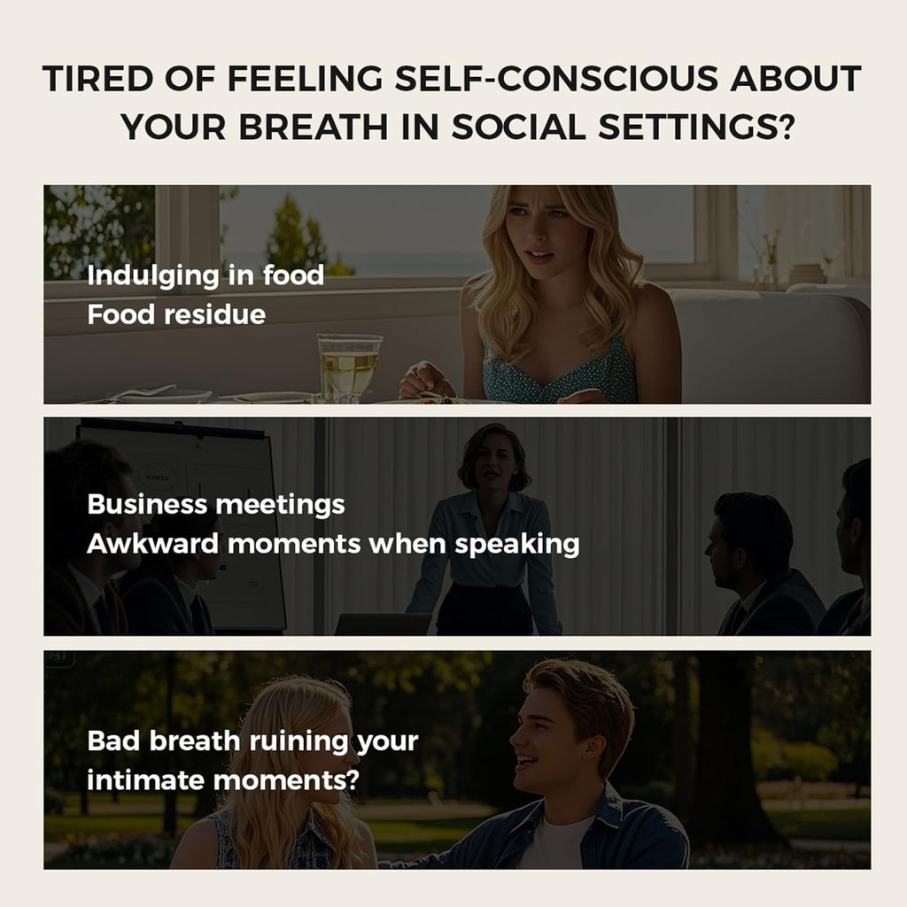 Smart Electric Oral Spray - Mouth Spray Fresh Breath, Cool Mint Breath Spray, Mouth Freshener Spray, Rechargeable, Alcohol Free, With 8 Pods (Classic+8 Bombs)