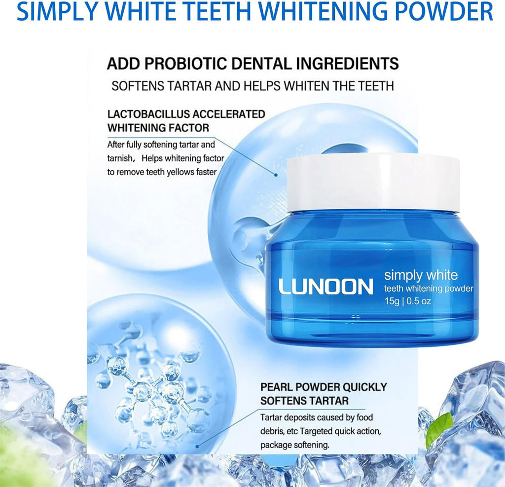 Teeth Whitening Powder for Instant Stain Removal, Color Corrector, and Toothpaste Booster-Lasting Whitening Results