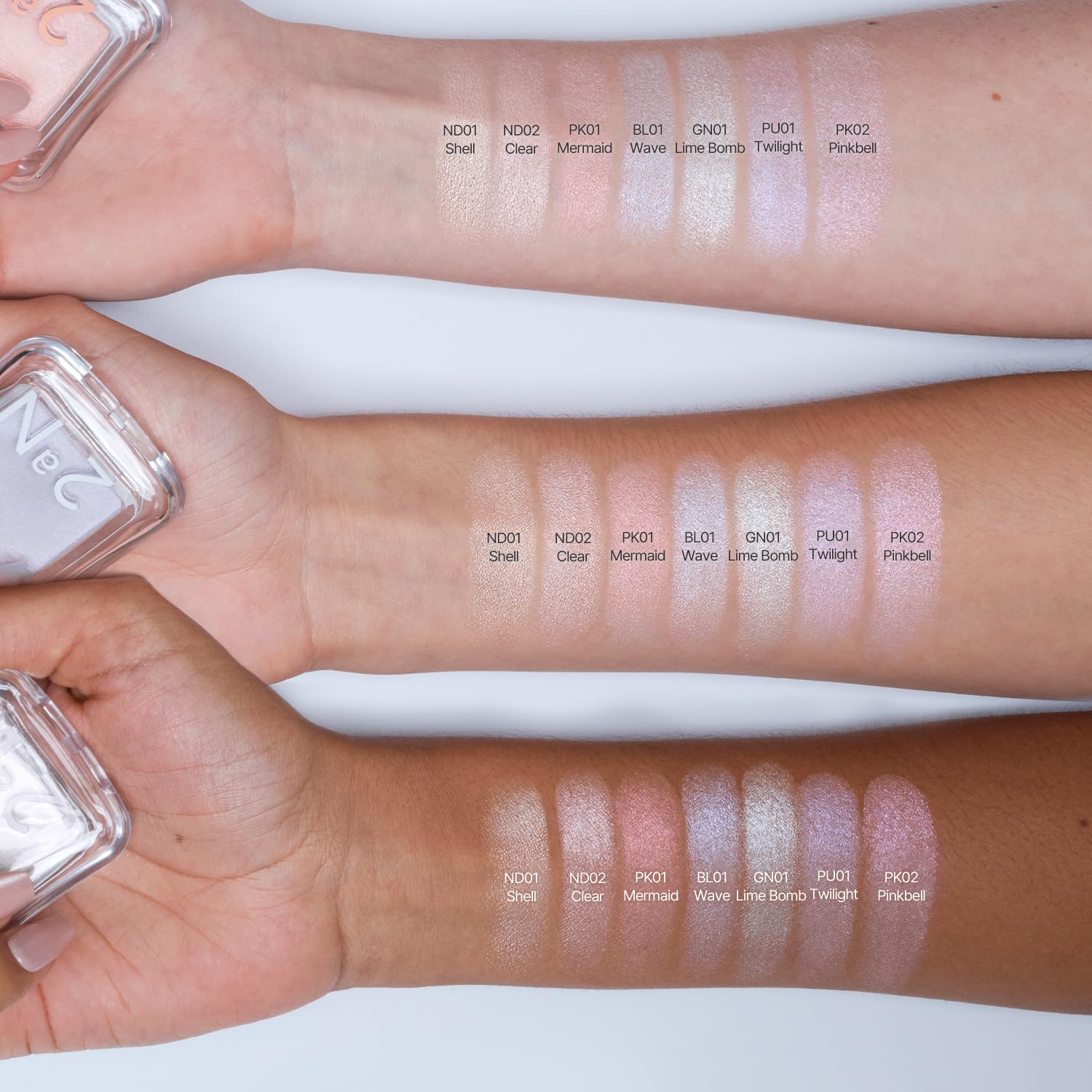 2aN Pure Glash Highlighter – Glass-Like Sheen Powder Highlighter for a Natural, Radiant Glow | Buildable, Long-Lasting, Lightweight Formula (WAVE, 0.8oz)