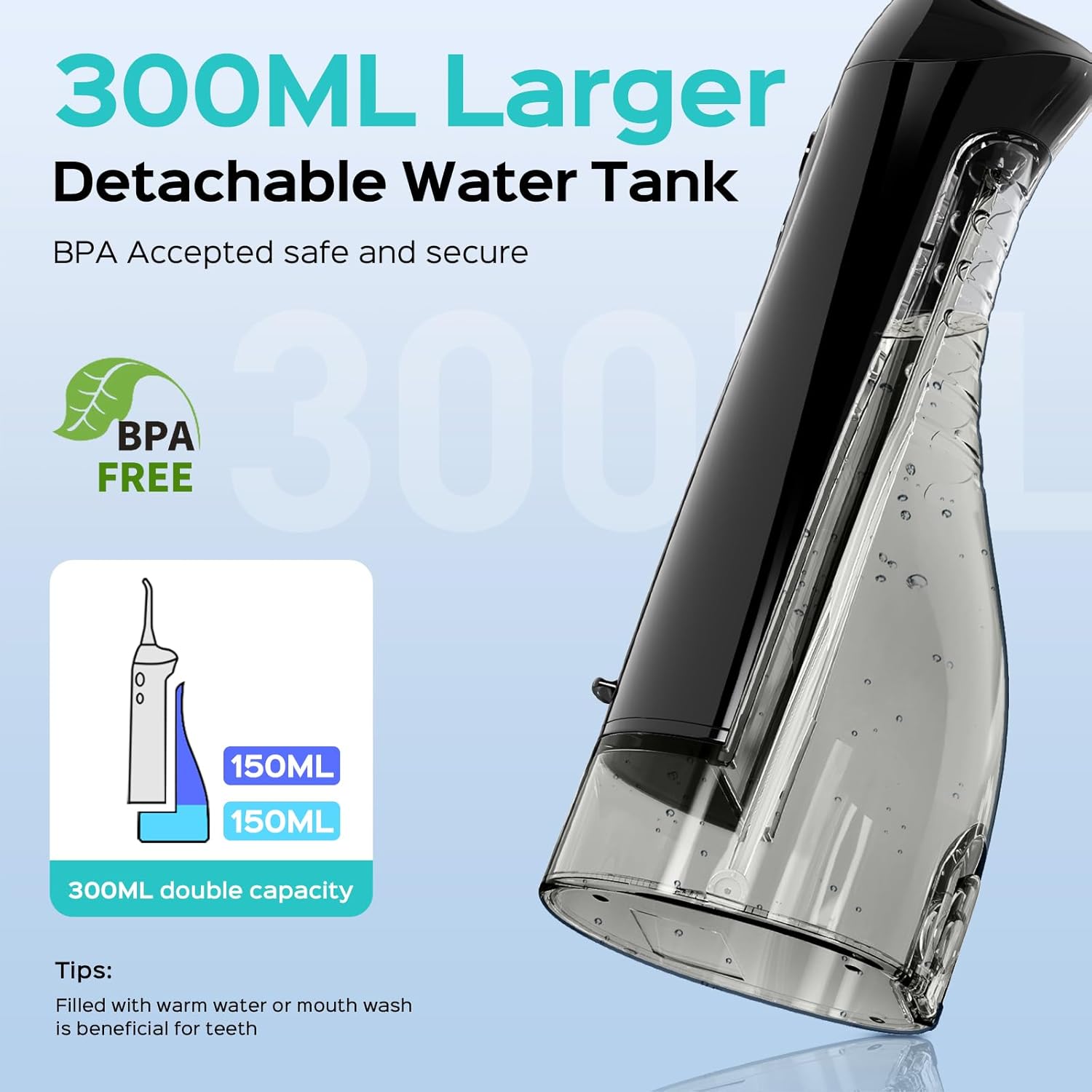 COSLUS Portable Water Flosser with Electric Toothbrush Combo: 2-in-1 Oral Clean Kit for Teeth, Braces, Gums Care - Brushing & Flossing for Adults, Family, Travel Use, BPA-Free, Black, C20 & C41