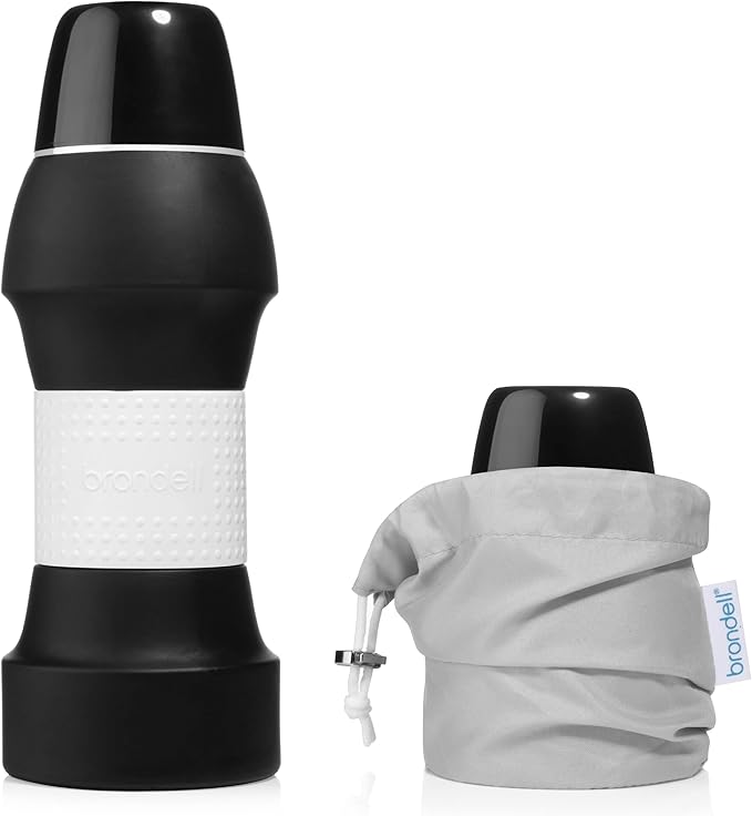 Brondell Bidet GoSpa Collapsible Travel Bidet, Compact and Discreet, with Travel Bag, 500ml, in Black