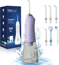 Water Dental Flosser Teeth Pick, H2ofloss Cordless Portable Oral Irrigator 300ML Rechargeable Travel Irrigation Cleaner IPX7 Waterproof WaterFlosser for Home Travel Lavender