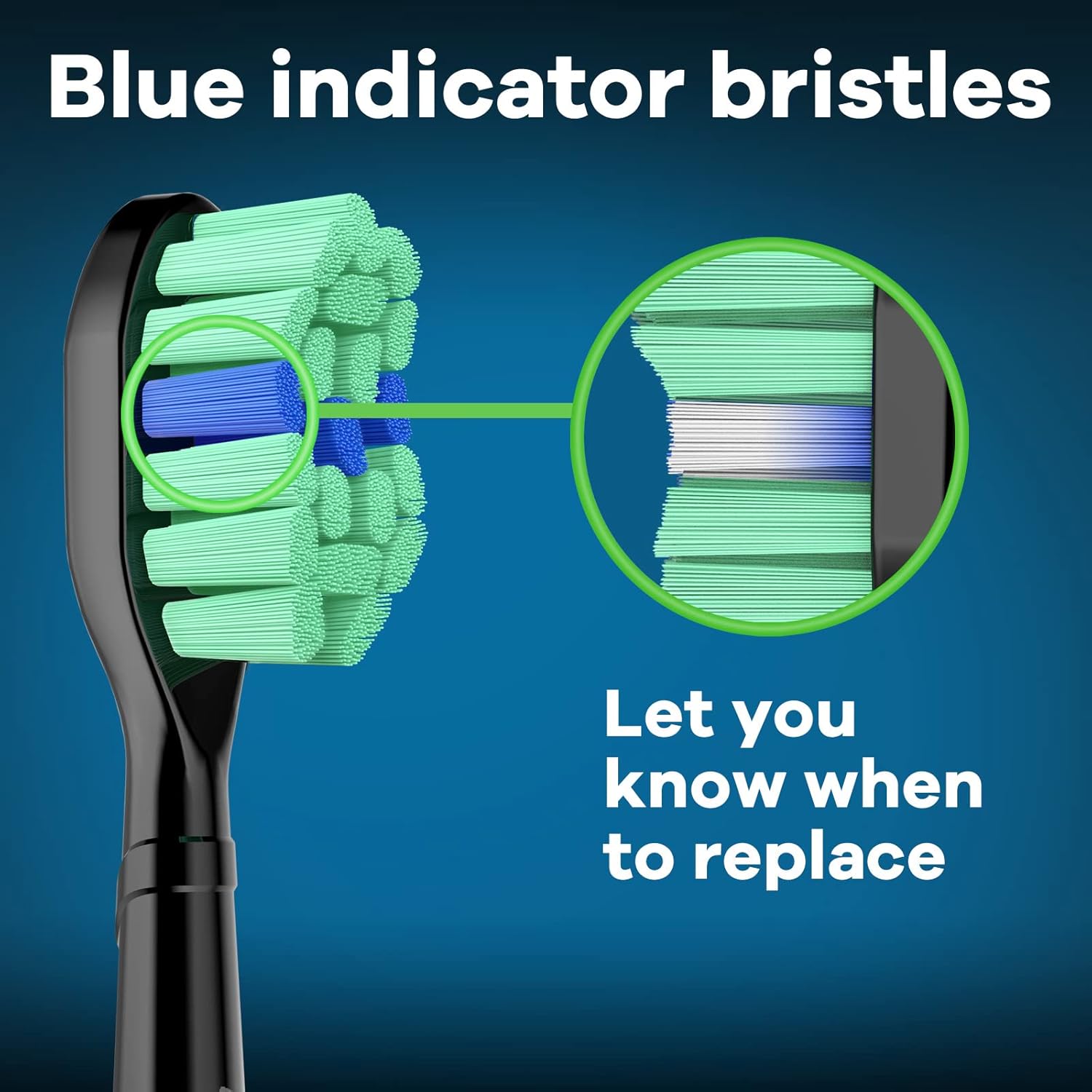 Toptheway Replacement Toothbrush Heads Compatible with Philips Sonicare Protectiveclean Dailyclean Plaque Control Electric Toothbrush 4100 5100 5300 C2 W2 G2 Black, 6 Pack