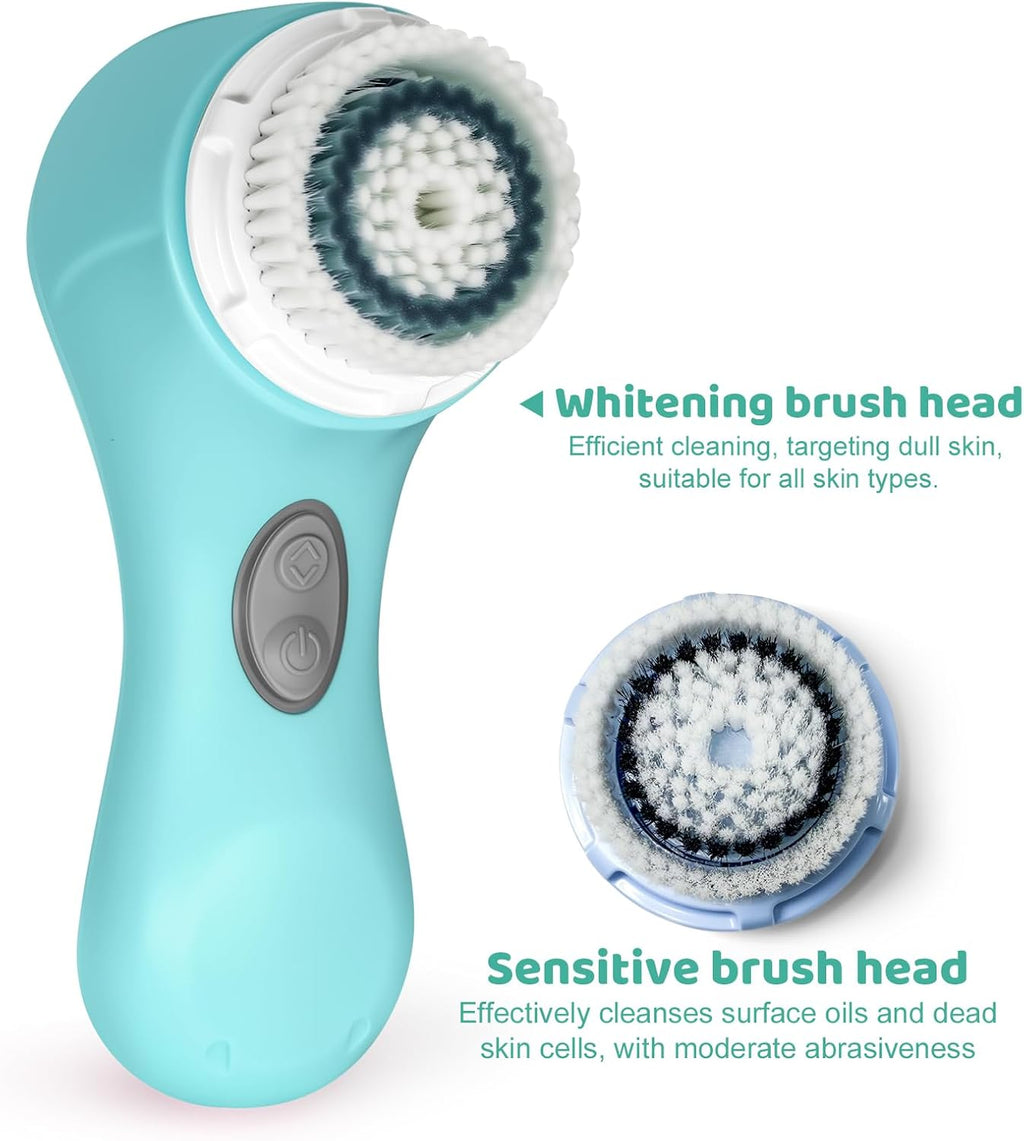 Clarisonic Mia 2 Electric Face Cleansing Brush with 2 Brush Heads, Sonic Facial Brush for Deep Cleaning & Exfoliation, Waterproof Rechargeable (Sea Breeze)