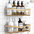 EUDELE Shower Caddy 2 Pack, Adhesive Organizer for Bathroom Storage, Home Decor & Kitchen, No Drilling, Rustproof Stainless Steel Shelf, Bathroom Decor Sets