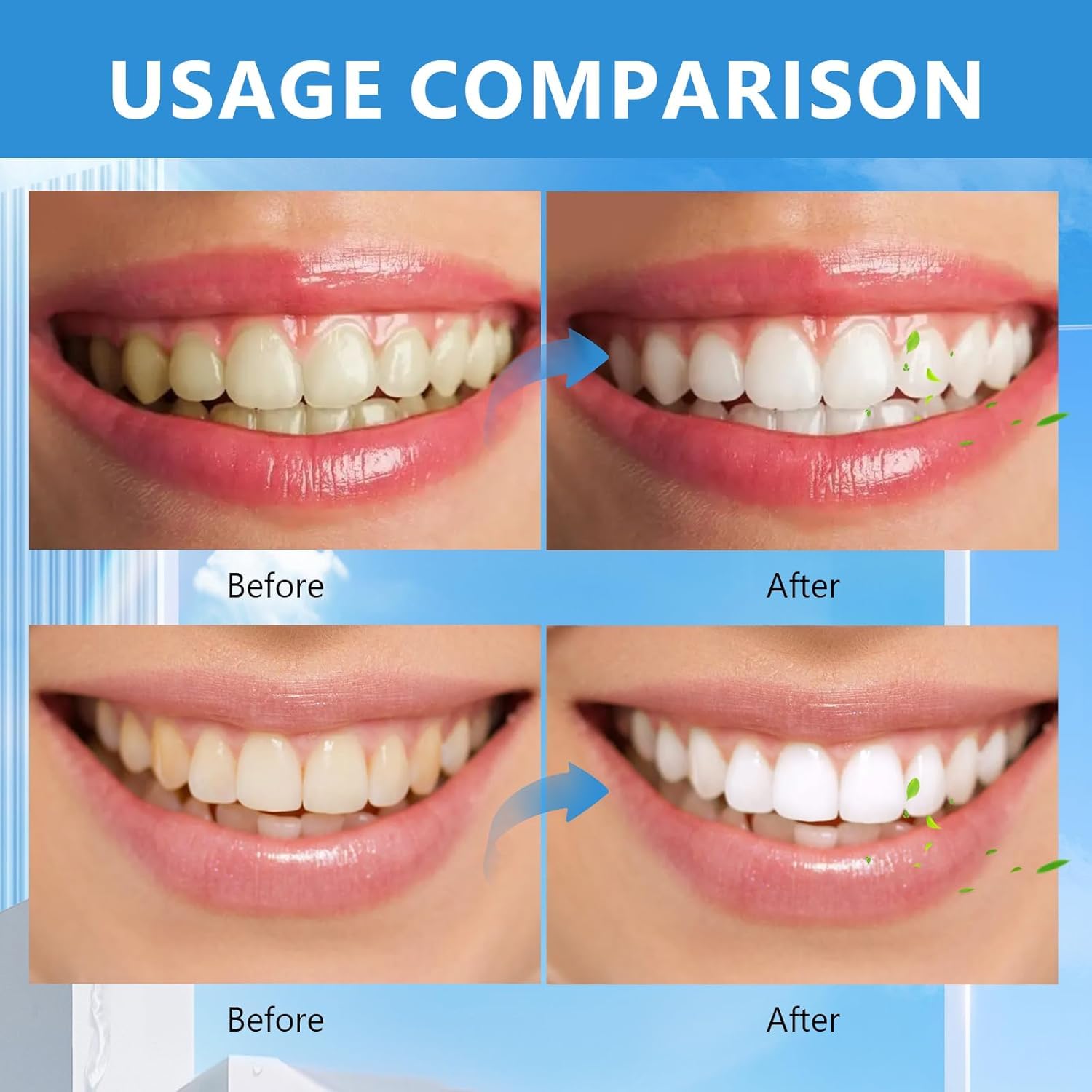 New Sp-6 Probiotics Whitening Toothpaste-Fluoride-Free, Enhanced Formula with 6 Probiotics for Gum Care & Fresh Breath, Fresh Mint Flavor（Blue）-1PC