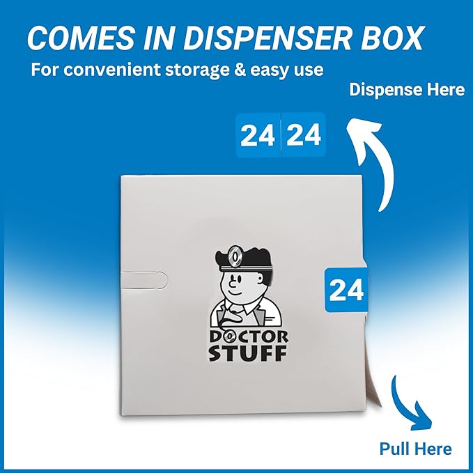 2024 Year Labels, Doctor Stuff 2024 Chart Stickers, Light Blue Color Coded, Medical Arts Press Style, USA Made Year Labels for End Tab File Folders, 500/Roll, 1 Roll, 3/4" x 1-1/2"