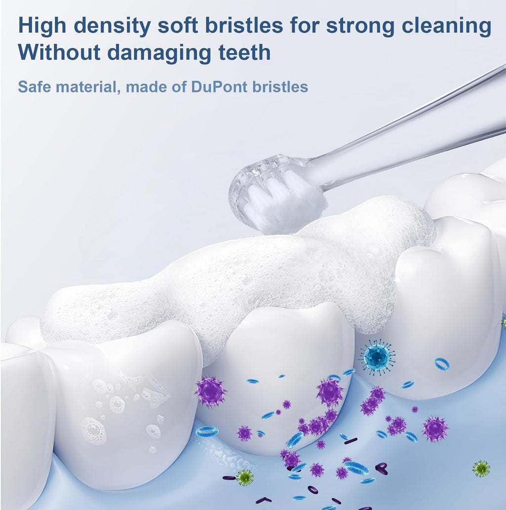 Baby Toothbrush Heads Compatible with Papablic BabyHandy/Toddler Sonic Electric Toothbrushes, Compatible with Brush-Baby BabySonic/Seago SG902/SG602, 5 Pack (8-18 Month)