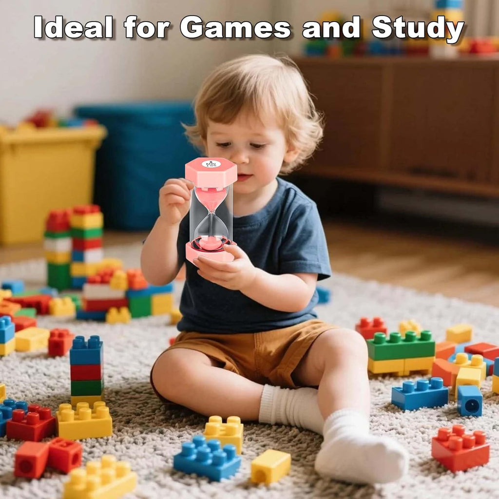 25 Minute Hourglass Sand Timer, Plastic Sandglass Watch Timer, Unbreakable Green Sand Clock Hour Glass 25 Min for Classroom, Games (Pink)
