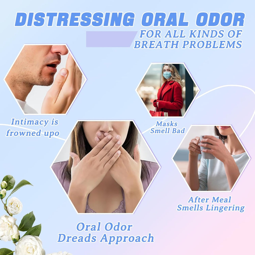 8PCS Breath Refresher,Multi-flavor Fresh Breath Spray for Oral Care,Portable Dry Mouth Spray,Refreshing Mouth Freshener for All Ages,Natural Fresh Oral Spray for Bad Breath