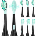 Replacement Toothbrush Heads Compatible with Philips Sonicare Electric Brush and More Click-on Handles 8 Pack Black