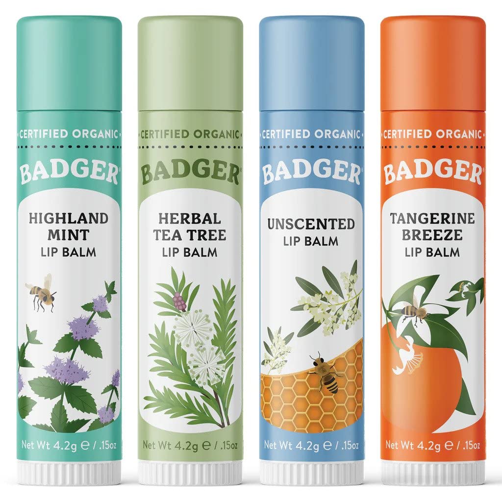 Classic Lip Balm -(Tangering Breeze, Lavender & Orange, Vanilla Madagascar, Pink grapefruit) 4Pk box