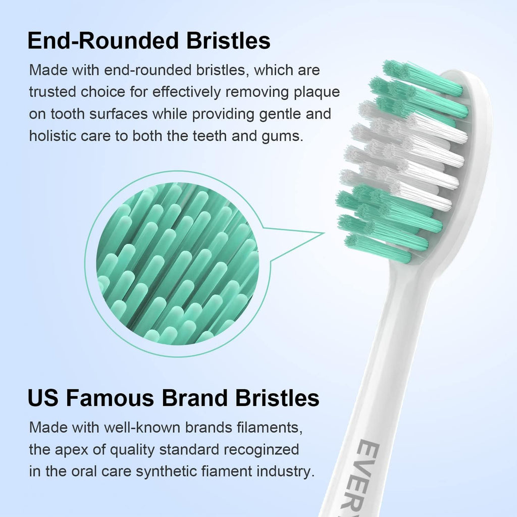 AquaSonic Replacement Toothbrush Heads 10 Pack Everystep Compatible with Black Series Pro, Duo Series Pro, White