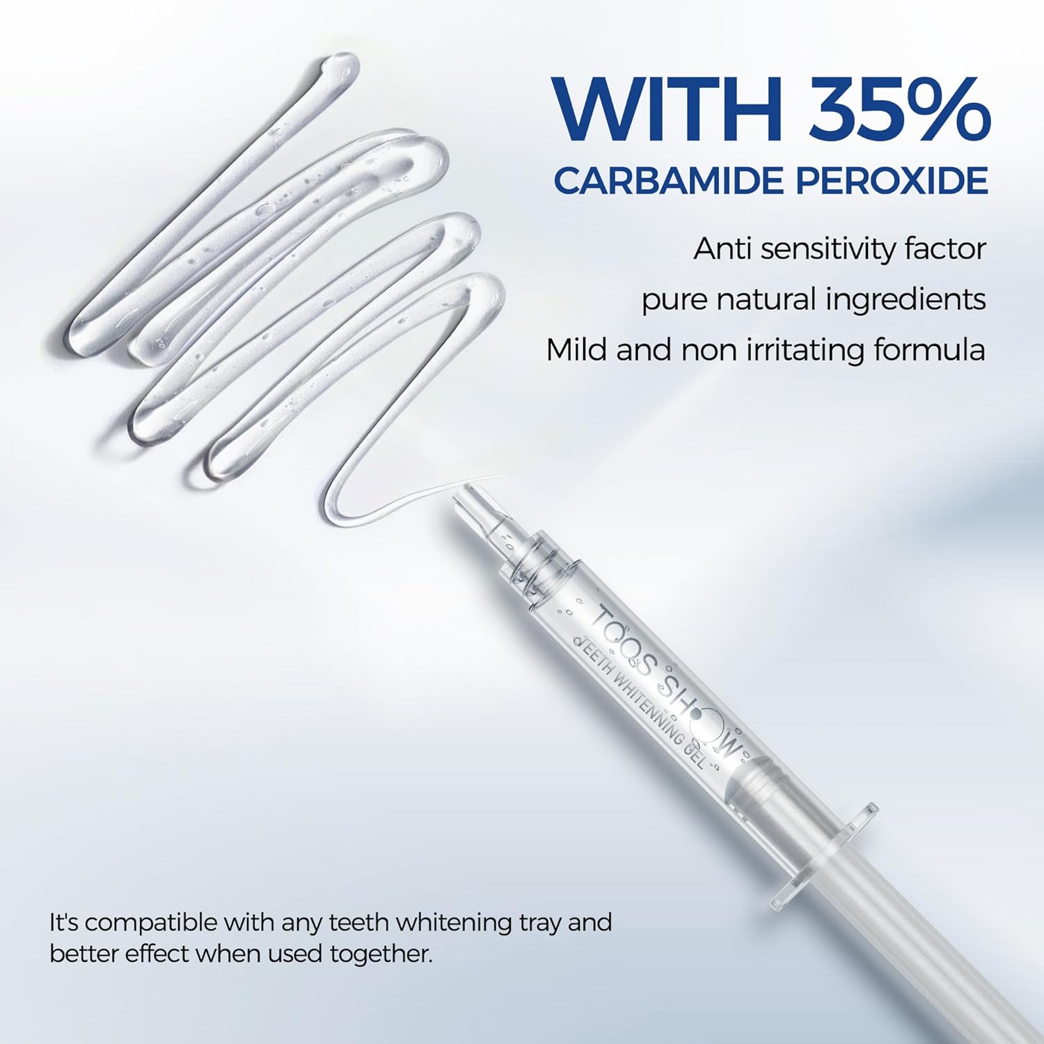 5 x Teeth Whitening Gel (4+1 Desensitizing Gel), No Sensitivity Teeth Whitening Gel Kit, Effective Teeth Whitener, Travel-Friendly Tooth Whitening Pen, Carbamide Peroxide Tooth Bleaching