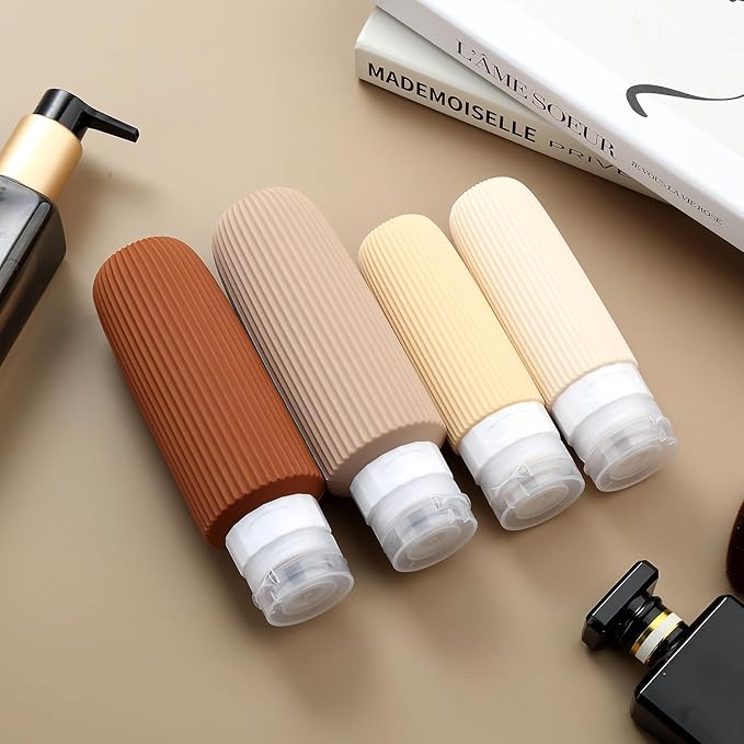 16 Pack Travel Bottles for Toiletries, 6oz Silicone, Leak Proof, Reusable, Oval, Perfect for Travel, Vacation, Plane Trip, Camp