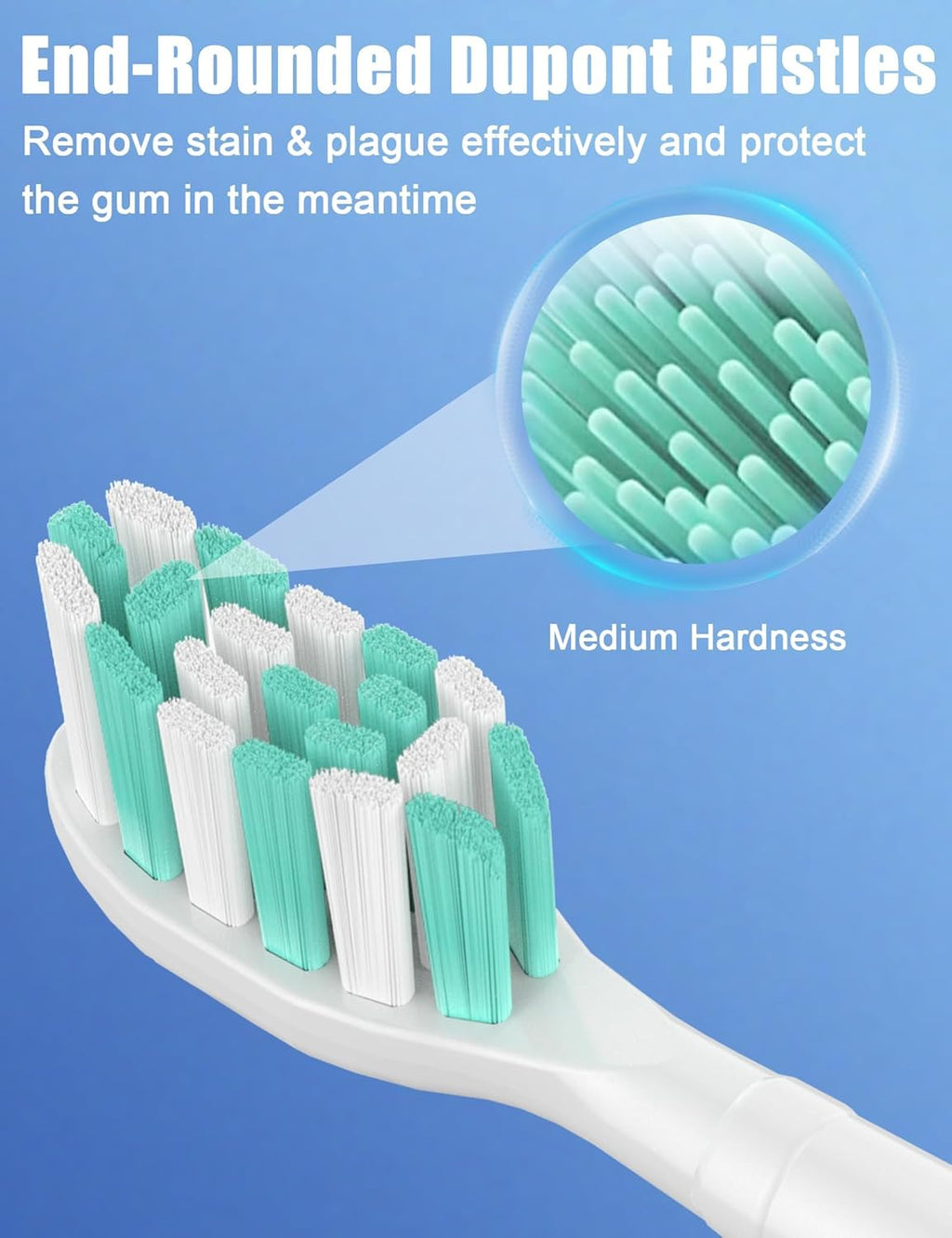 Toothbrush Replacement Heads for Philips Sonicare C1 C2 ProtectiveClean 4100 5100 Electric Toothbrush Head 1 2 Series Plaque Control Snap-on, 10 Pack