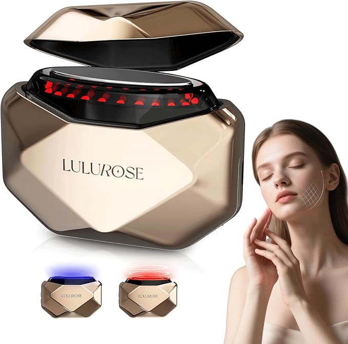 LULUROSE Facial Massager with Cold Heat Light Vibrating for Face,5-in-1 Facial Device with LED Display for Skin Care Wrinkles at Home Traveling 1500mAh