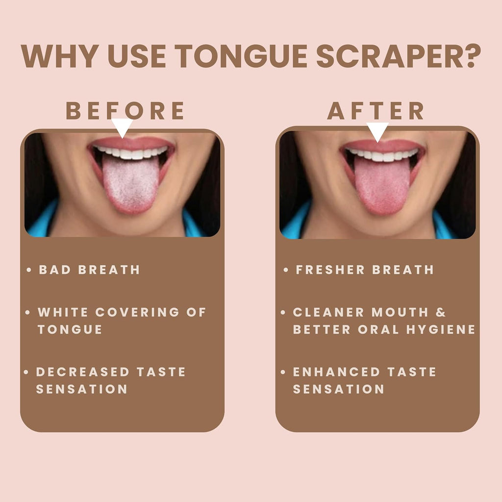 Tongue Scraper, 100% Stainless Steel Tongue scraper for Adults And Kids, Professional Tongue Cleaner for Oral Care, Improve Bad Breath and Hygiene (2 scraper with 1 travel case)