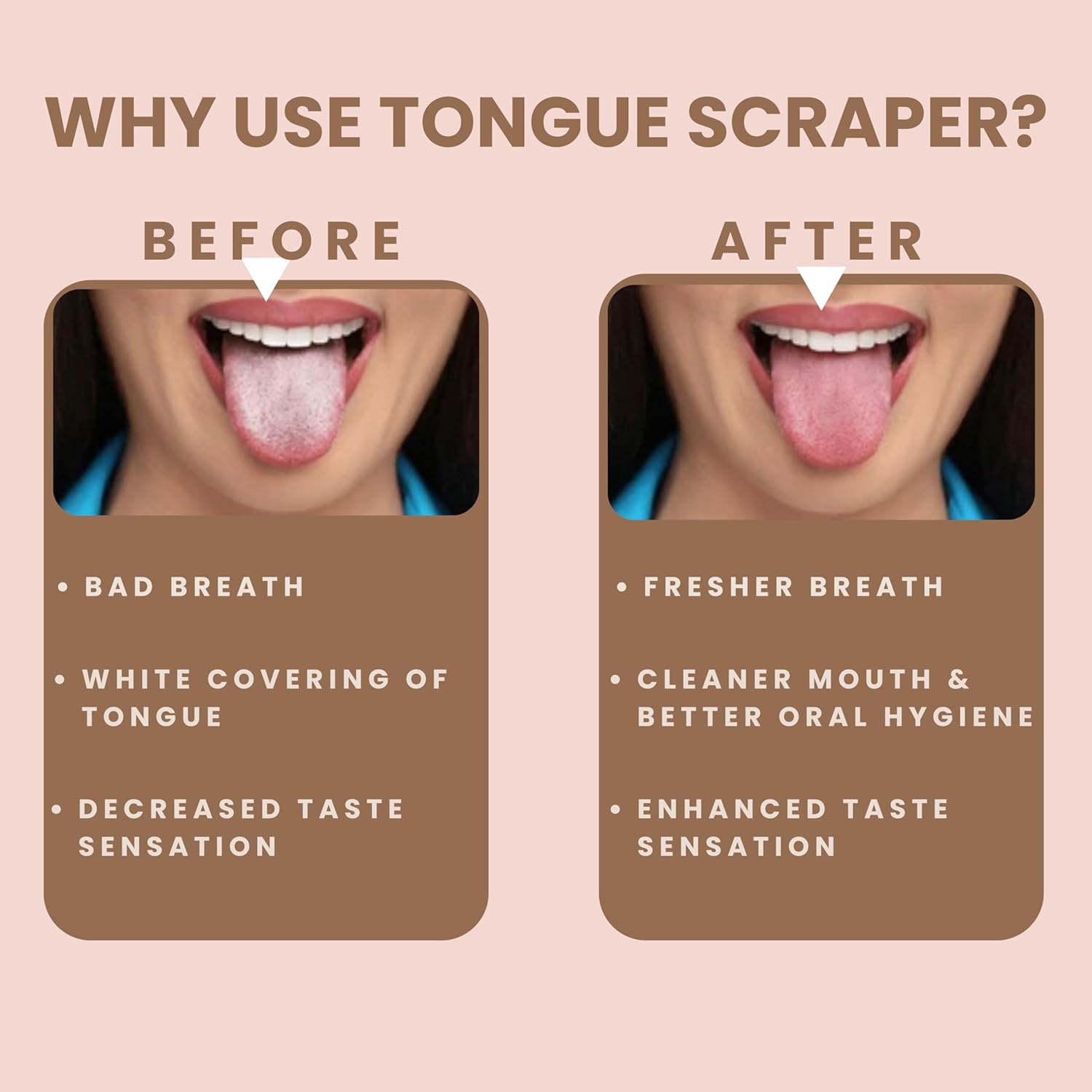 Tongue Scraper, 100% Stainless Steel Tongue scraper for Adults And Kids, Professional Tongue Cleaner for Oral Care, Improve Bad Breath and Hygiene (2 scraper with 1 travel case)