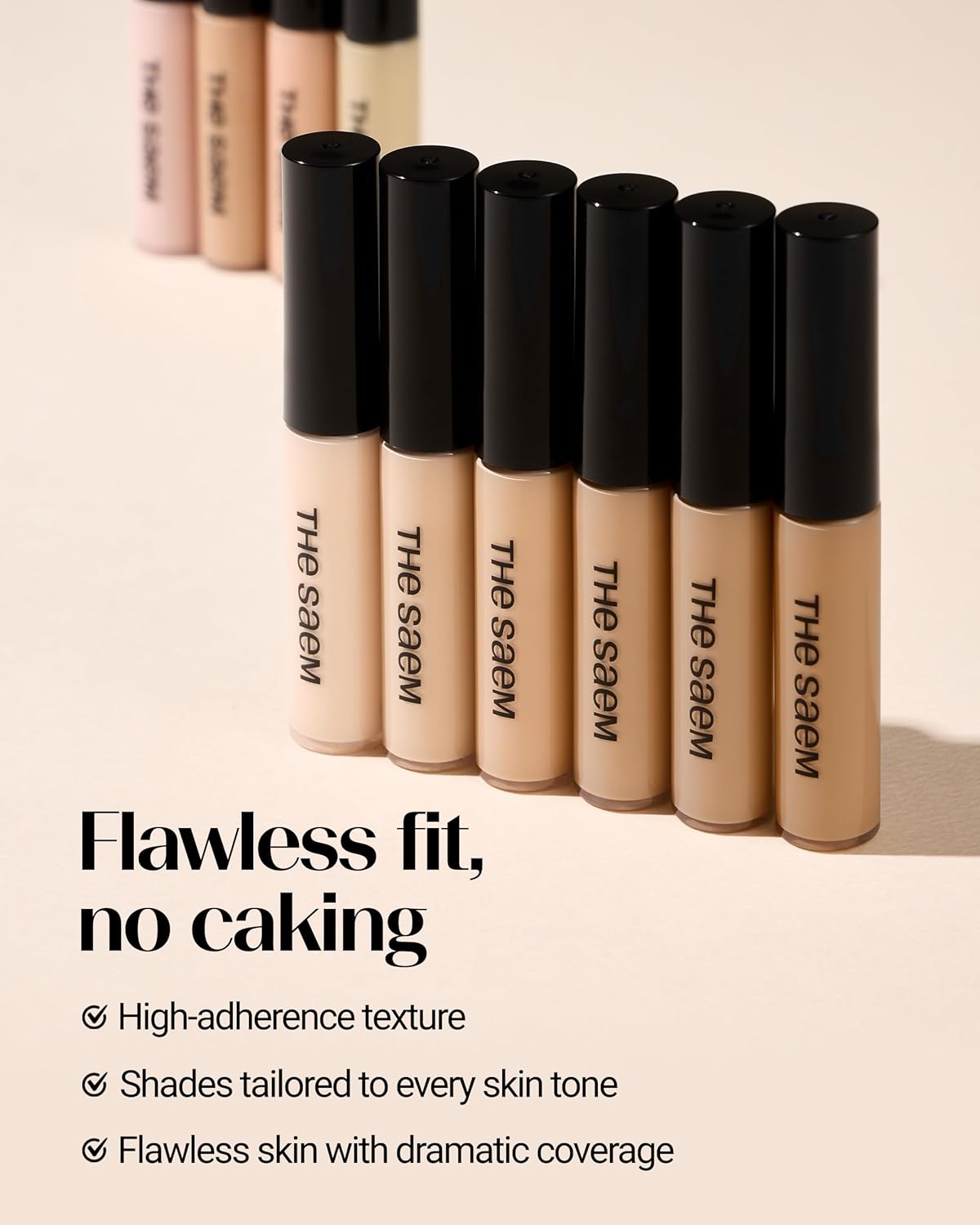 THESAEM Cover Perfection Tip Concealer 3 Color Set, Liquid Multi-Use Concealer, Full Coverage Makeup for Acne Dark Spots Dark Circles Hyperpigmentation and Blemishes, 0.2 fl.oz. (#1, #1.5, #2)