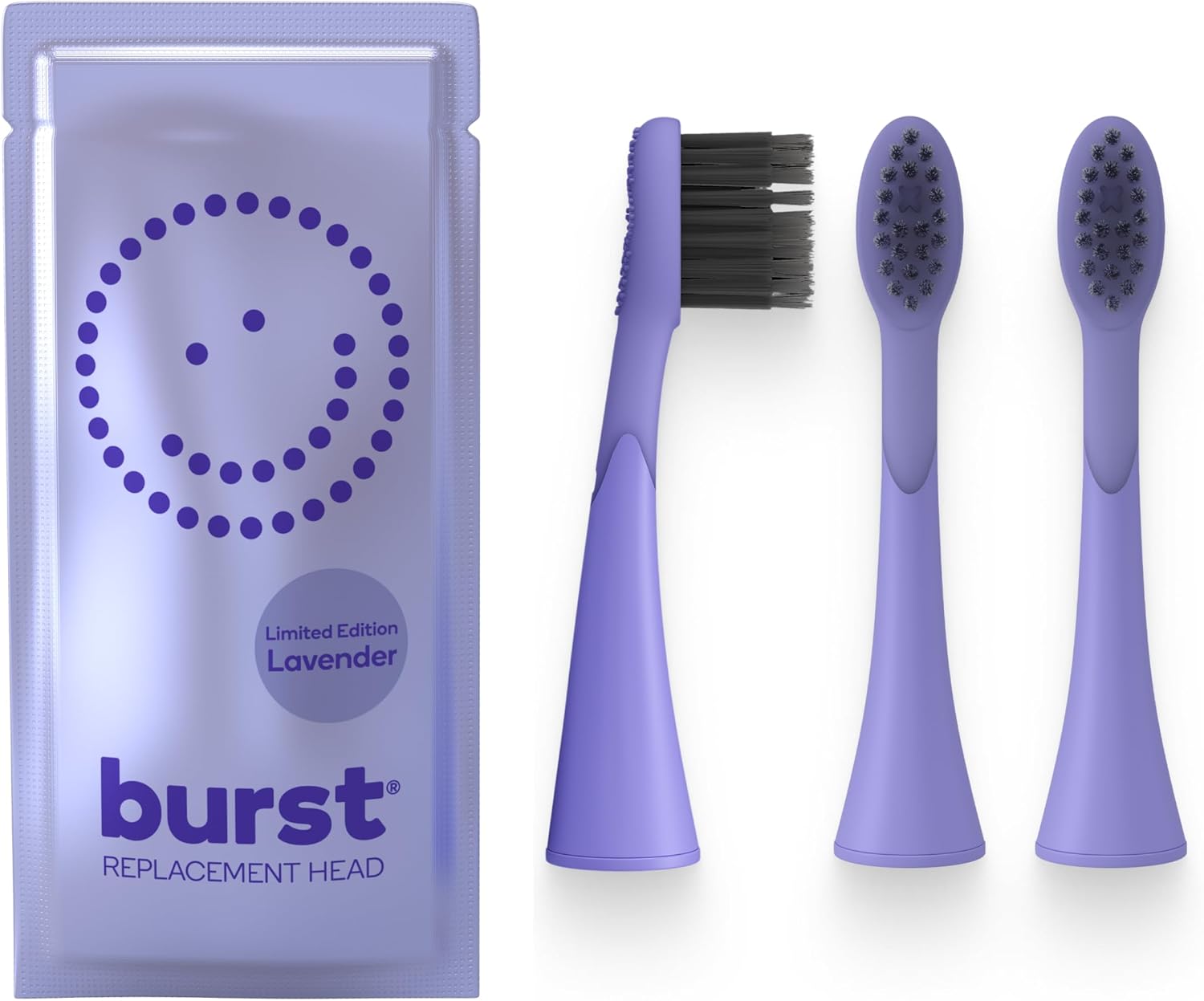 BURST Genuine Replacement Heads for Original Sonic Electric Toothbrush (Lavender/3 Pack) | Ultra Soft Bristles for A Clean Deep | Stain & Plaque Removal
