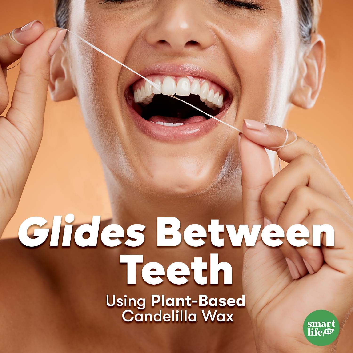 Vegan Bamboo Silk Floss - Pure Plastic Free Woven Dental Floss Thread | Zero Waste Eco-Friendly Oral Care | Natural PFA Free String for Adults & Kids Tight Teeth | Soft Easy Glide - Unflavored 55yds