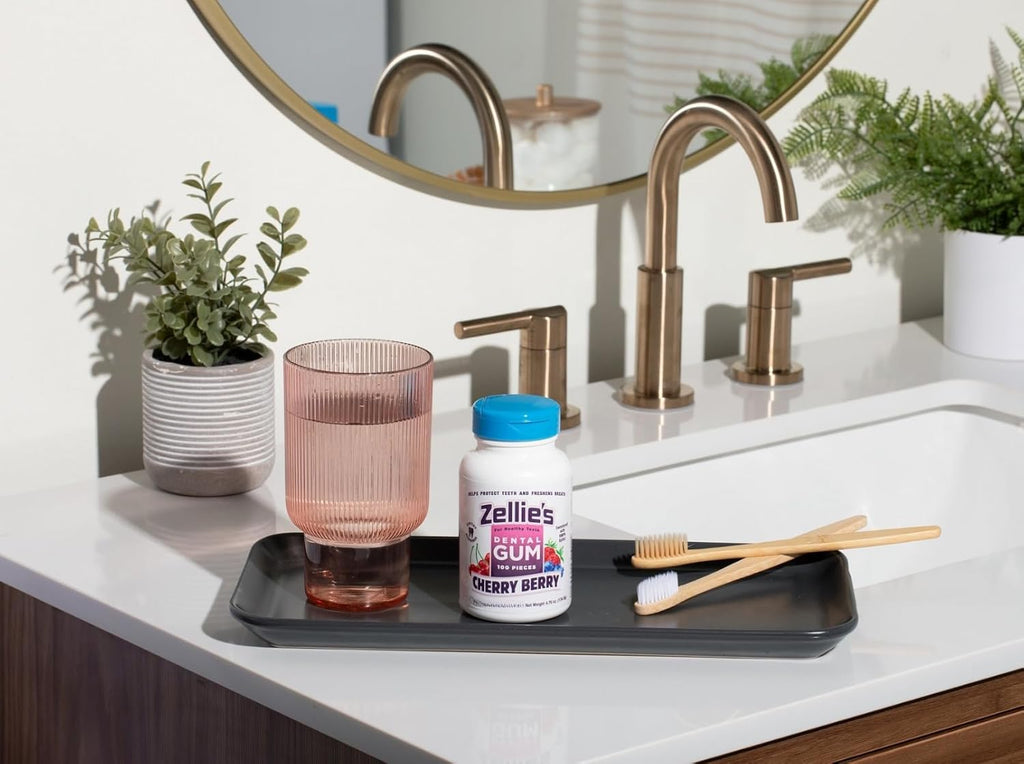 Zellie's | 100% Xylitol Spearmint Chewing Gum | No Aspartame, Gluten Free, Vegan & Kosher (240 Count - Pack of 1)