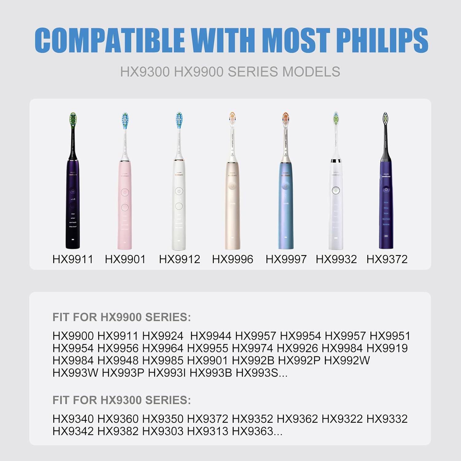 Electric Toothbrush Replacement Charger Base Compatible with Philips Sonicare HX9300 HX9900 Series Inductive Charging Base Portable Waterproof Power Cord Environmental ABS for Travel