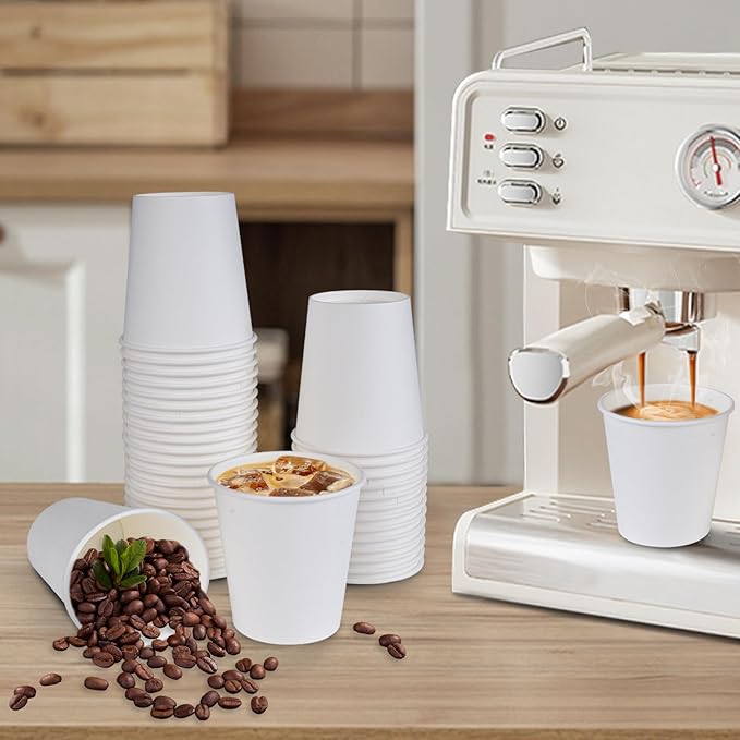 SIUQ 300 Pack 5 oz Paper Cups, White Disposable Paper Cups, Small Bathroom Mouthwash Cups, Hot/Cold Drinking Cup for Bathroom, Home, Party, Office, Picnic, Travel