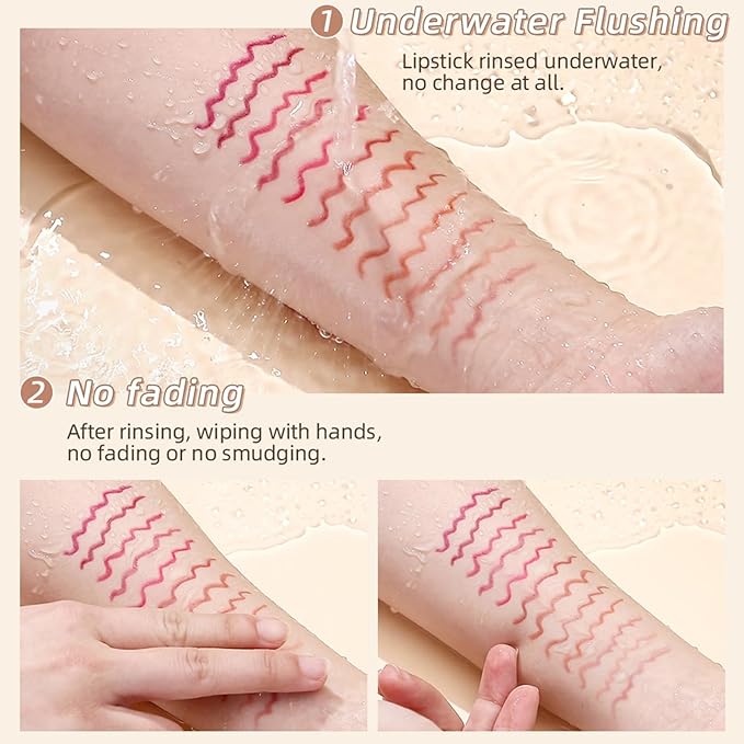 QiBest 12Pcs Crayon Lipsticks Gel Lip Liner Pencil Set, Creamy Long-Lasting Lip Colors Makeup Kit for Women and Girls, Retractable Lipliner Pencils Pack with Rich Color & Smooth Application