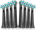 Replacement Heads Compatible with Oral B iO Electric Toothbrush, Soft Toothbrush Heads Fit for Oral-B iO 2/3/4/5/6/7/8/9/10 Series with Covers, Black 8pcs