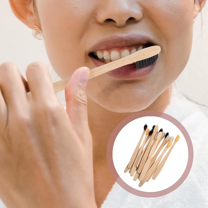 15 Pcs Toothbrush Set Soft Bristles Gentle Gums Comfortable Grip Portable for Travel Home Bathroom Cleaning Eco-Friendly Sustainable Oral Care
