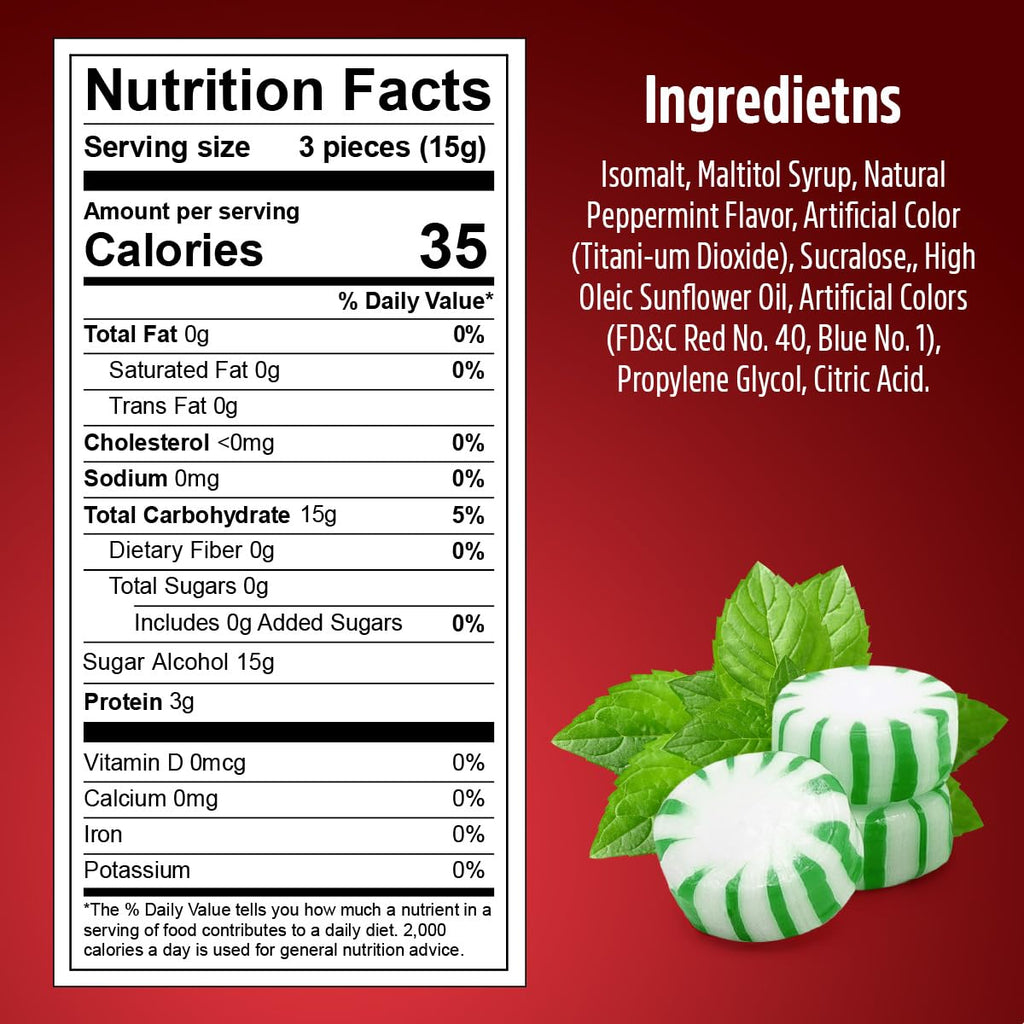 Sweetside Sugar Free Starlight Spearmint Hard Candy, 2lb Pack of Spearmint Mints Individually Wrapped, Mint Hard Candy That’s Great for Sharing, Ideal Sugar Free Treat for Diabetics Lifestyles