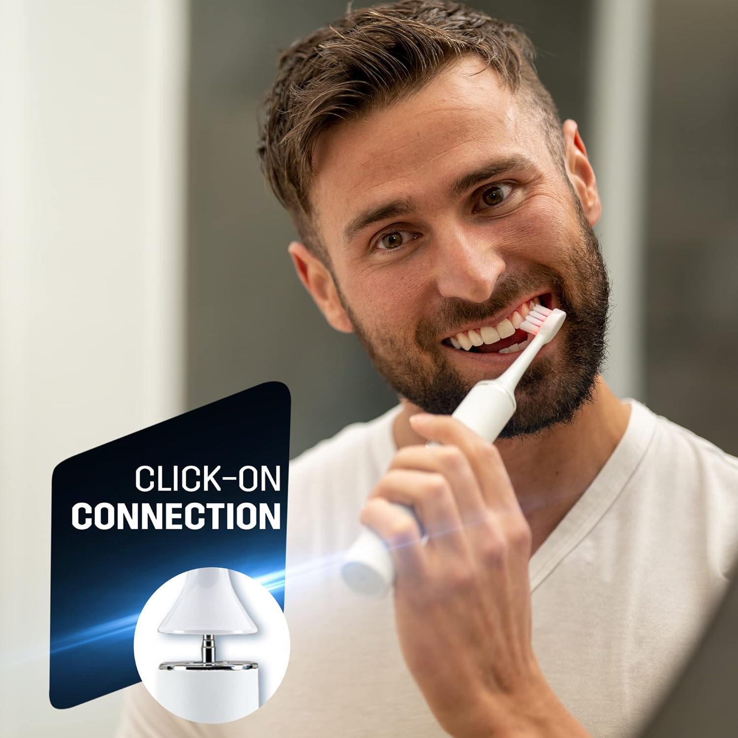 SPARX Toothbrush Replacement Heads, Brush Heads with Red Light Therapy for Gum Care, Replacement Brush Heads, White, 1 Pack