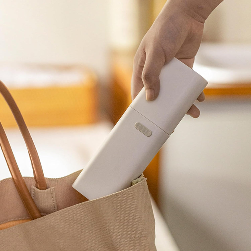 Ventilated Compact White Toothbrush Travel Case, Portable Toothbrush & Toothpaste Holder Cover Organizer Container with Mouthwash Cup for School, Camping, Business Trips, Bathroom Storage