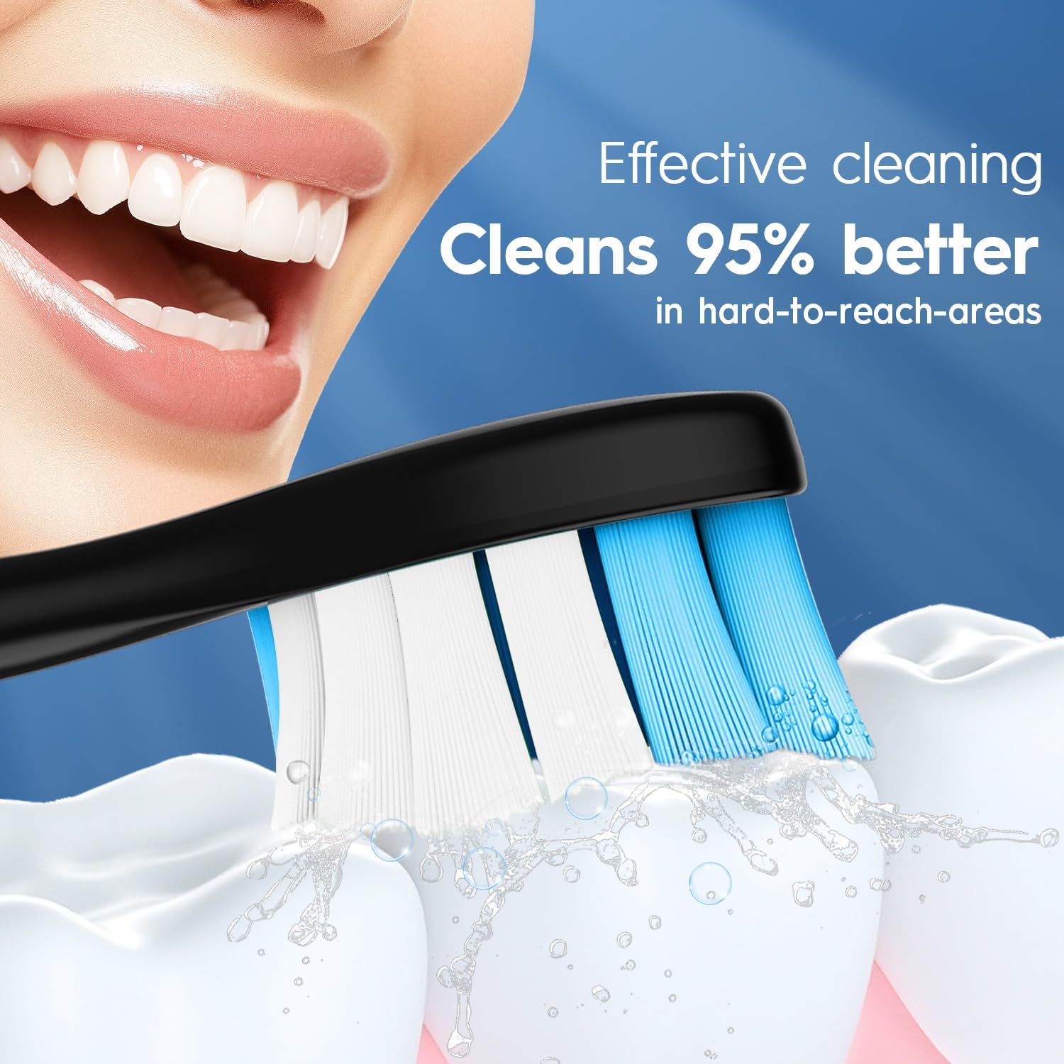 Replacement Brush Heads Compatible with Philips Sonicare ProtectiveClean 4100, 5300, 5100, 6100 ExpertClean 7500 DiamondClean 9300 Electric Sonic Toothbrush Handle C2 G2 C3 G3 W3 Brush,16 Pack